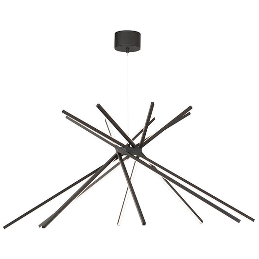 8 Light LED Pendant, Black