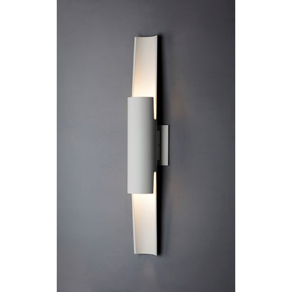 ET2 Alumilux 14in 1-Light Outdoor Wall Sconce | Architectural White Aluminum | Patio & Entryway | 4.25 x 13.79 in | Model E41524-WT