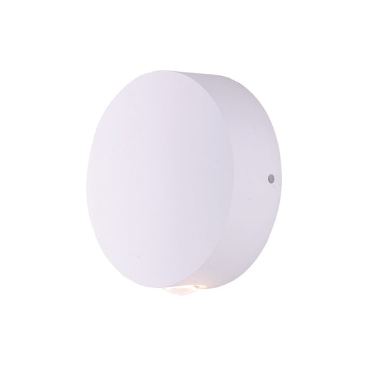 ET2 Alumilux 5in 1-Light Outdoor Wall Sconce | Architectural White Aluminum | Patio & Entryway | 4.75 x 5 in | Model E41540-WT