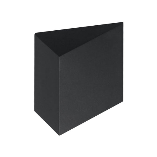 ET2 Fractal 7in 1-Light Outdoor Wall Sconce | Modern Matte Black and Glass | Entryway & Patio | 6.5 x 7.5 x 3.25 in | Model E41561-BK
