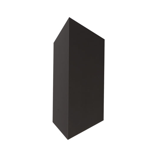 ET2 Fractal 14in 2-Light Outdoor Wall Sconce | Modern Architectural Bronze and Glass | Entryway & Patio | 6.5 x 14 x 3.25 in | Model E41562-ABZ