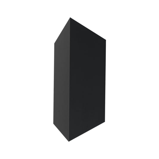 ET2 Fractal 14in 2-Light Outdoor Wall Sconce | Modern Matte Black and Glass | Entryway & Patio | 6.5 x 14 x 3.25 in | Model E41562-BK
