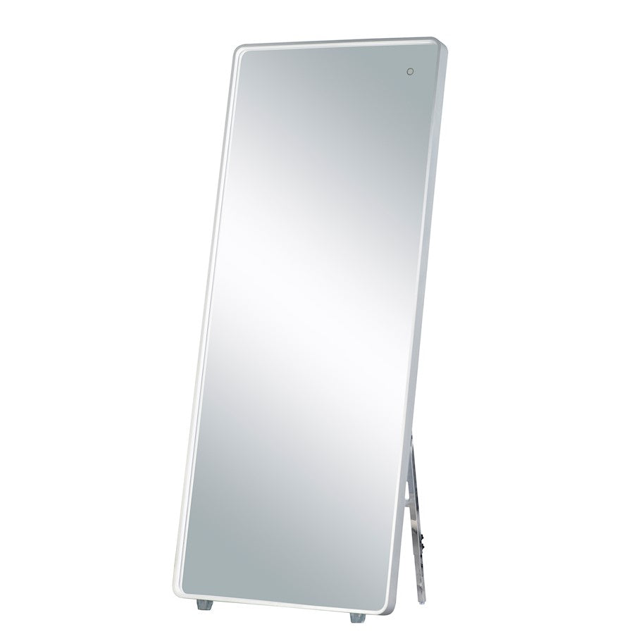 ET2 Lighting LED Free Standing Mirror, Brushed Aluminum
