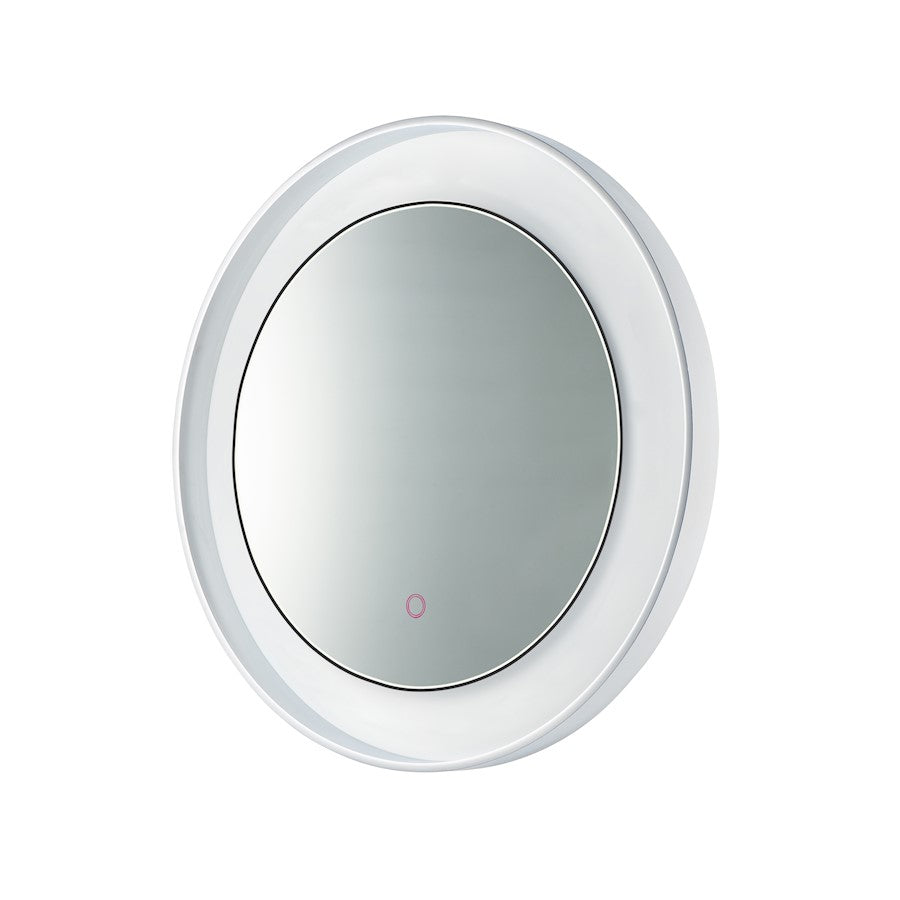 ET2 Lighting Floating LED Mirror Round 23.5" in Polished Chrome/White