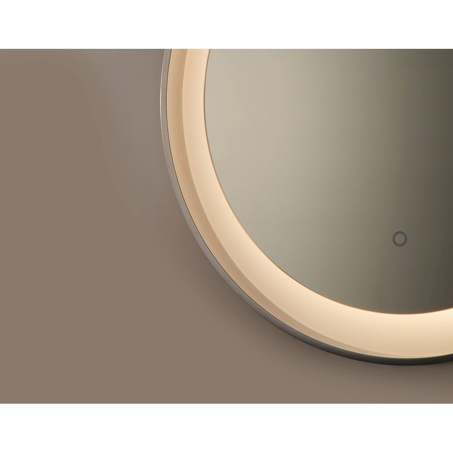 ET2 Lighting Floating LED Mirror Round 23.5" in Polished Chrome/White