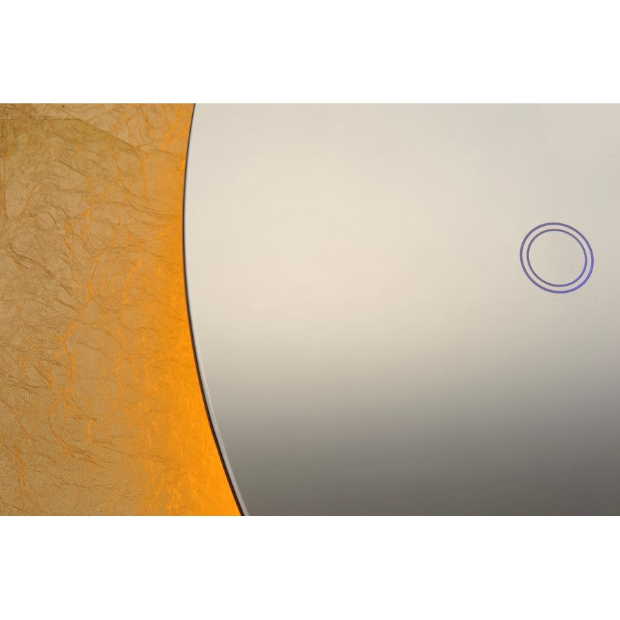 ET2 Lighting Floating LED Mirror Round 23.5" in Gold Leaf/Black