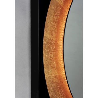 ET2 Lighting Floating LED Mirror Square 31.5" in Gold Leaf/Black