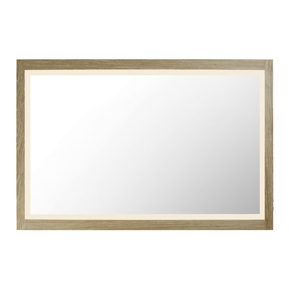 ET2 Lighting Sawyer 1 Light 48"x32" Oak Framed LED Mirror, Oak - E42054-OK