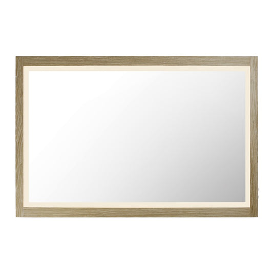 ET2 Lighting Sawyer 1 Light 48"x32" Oak Framed LED Mirror, Oak