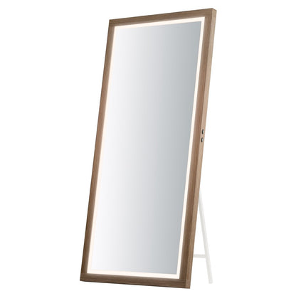 ET2 Lighting Sawyer 1 Light 68"x32" Oak Framed LED Mirror, Oak - E42057-OK