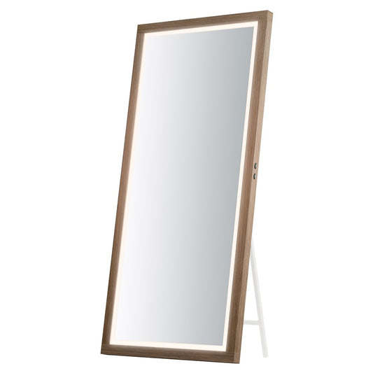 ET2 Lighting Sawyer 1 Light 68"x32" Oak Framed LED Mirror, Oak - E42057-OK