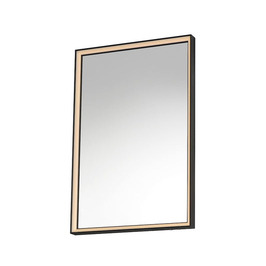 ET2 Lighting Bevel 1 Light 24''x30'' LED Mirror, Black