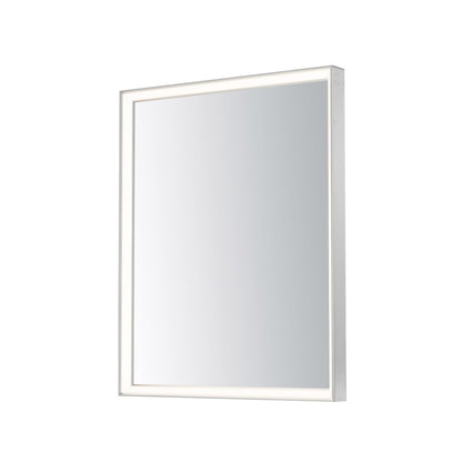 ET2 Lighting Bevel 1 Light 24''x30'' LED Mirror, Satin Nickel