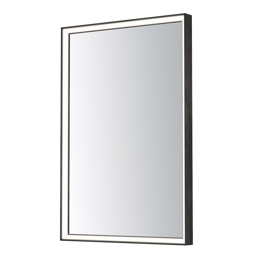 ET2 Lighting Bevel 1 Light 30''x36'' LED Mirror, Black