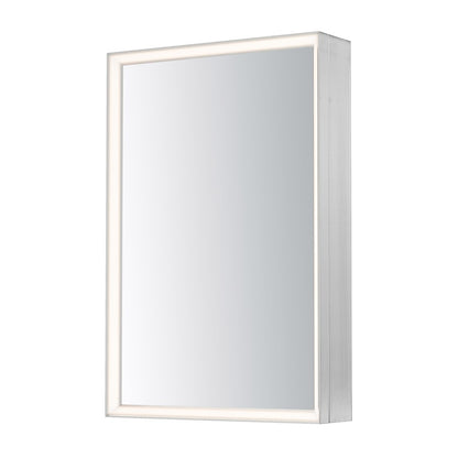 ET2 Lighting Bevel 24"x36" Medicine Cabinet LED Mirror-3000K, Nickel