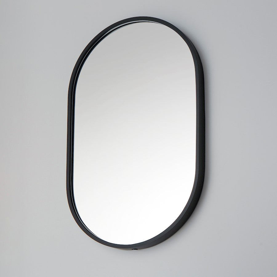 ET2 Lighting Elisse Oval 1 Light 20''x32'' Oval LED Mirror, Black