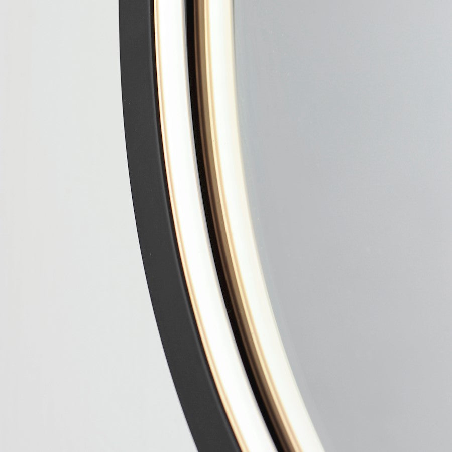 ET2 Lighting Elisse Oval 1 Light 20''x32'' Oval LED Mirror, Black