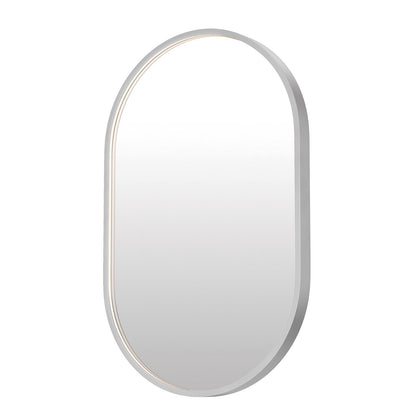 ET2 Lighting Elisse 1 Light LED 32" Mirror, Satin Nickel