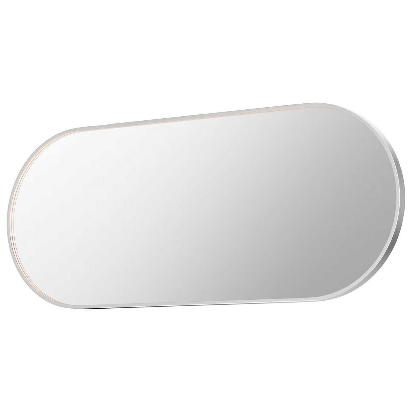 ET2 Lighting Elisse 1 Light LED 28" Mirror, Satin Nickel