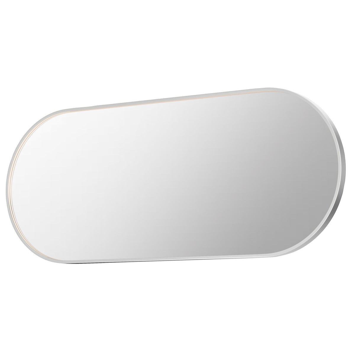 ET2 Lighting Elisse 1 Light LED 28" Mirror, Satin Nickel