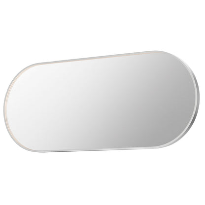 ET2 Lighting Elisse 1 Light LED 28" Mirror, Satin Nickel