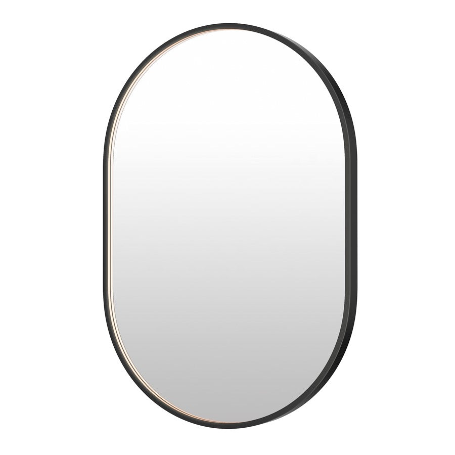 ET2 Lighting Elisse 1 Light LED Oval Mirror, Black - E42074-BK