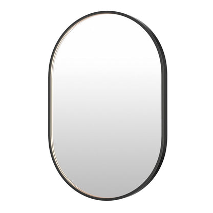 ET2 Lighting Elisse 1 Light LED Oval Mirror, Black - E42074-BK