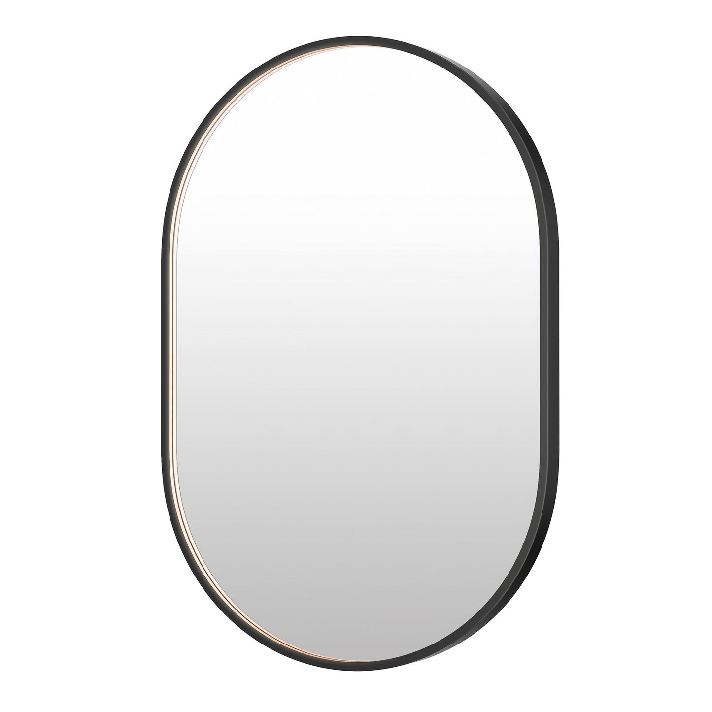 ET2 Lighting Elisse 1 Light LED Oval Mirror, Black
