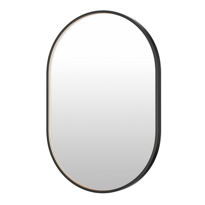 ET2 Lighting Elisse 1 Light LED Oval Mirror, Black