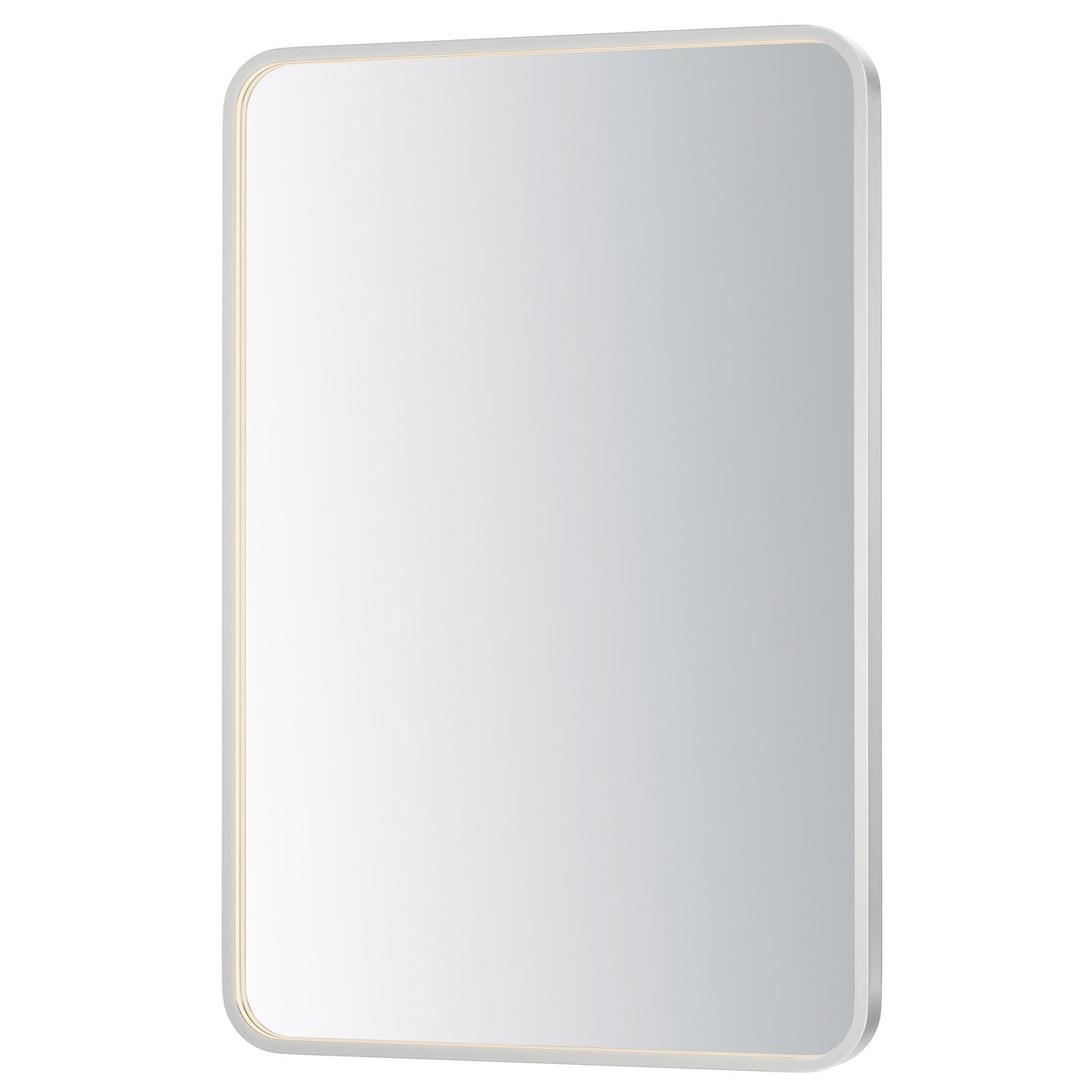 ET2 Lighting Elisse 1 Light LED Rectangle Mirror, Satin Nickel