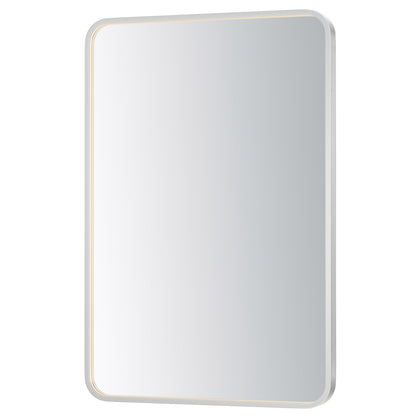ET2 Lighting Elisse 1 Light LED Rectangle Mirror, Satin Nickel