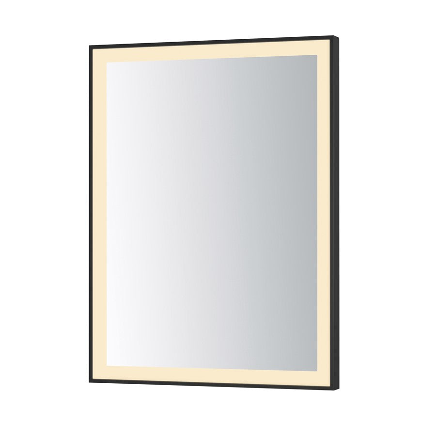 ET2 Lighting Framed 1 Light LED Mirror, Black - E42091-BK