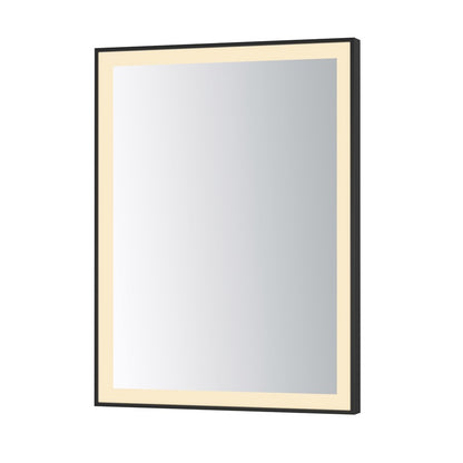 ET2 Lighting Framed 1 Light LED Mirror, Black - E42091-BK
