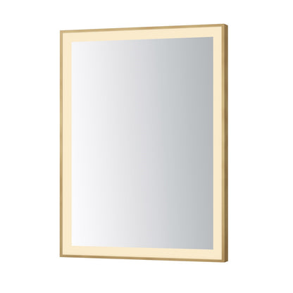 ET2 Lighting Framed 1 Light LED Mirror, Gold
