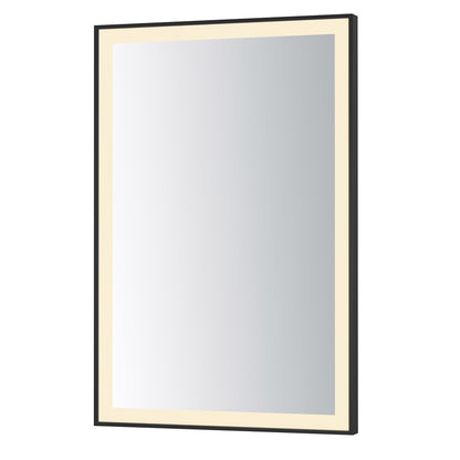 ET2 Lighting Framed 1 Light LED 24" Mirror, Black - E42092-BK