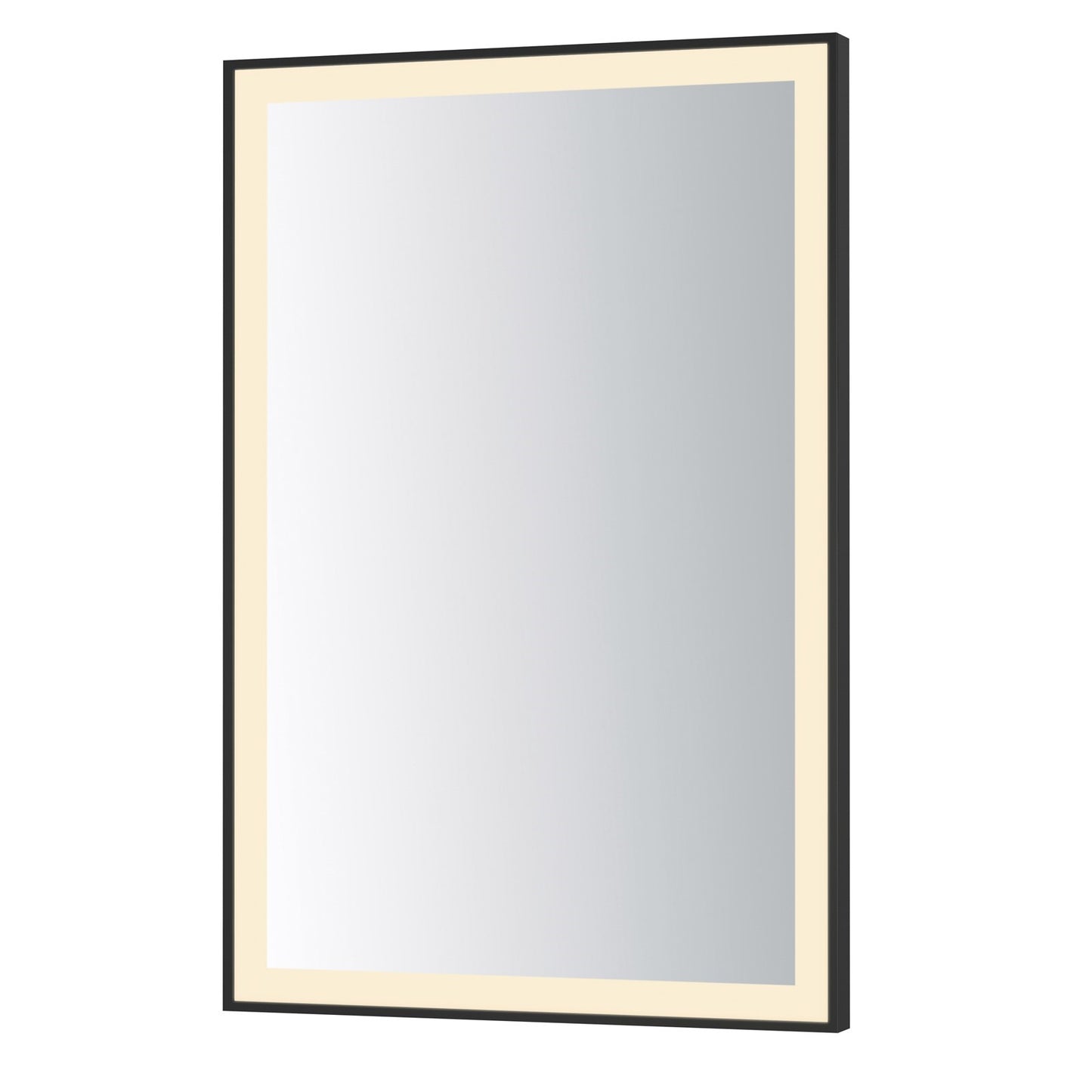 ET2 Lighting Framed 1 Light LED 24" Mirror, Black