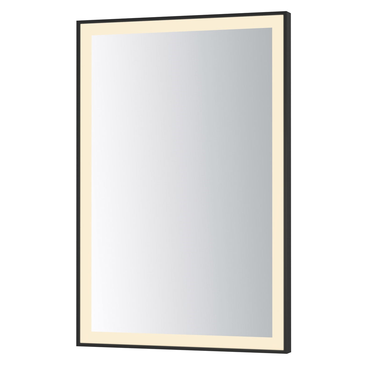 ET2 Lighting Framed 1 Light LED 24" Mirror, Black