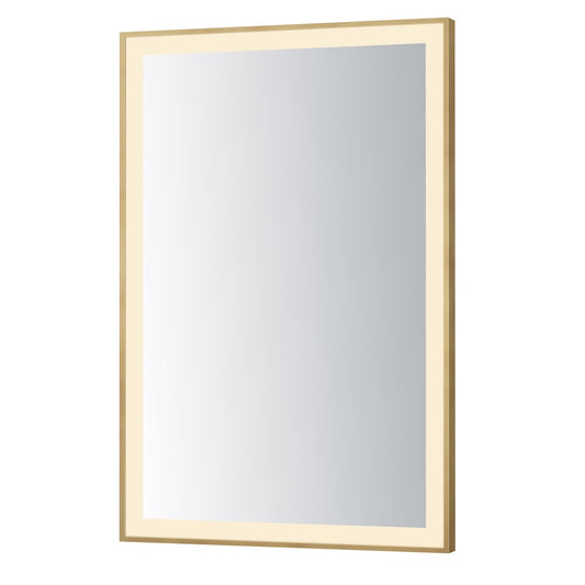 ET2 Lighting Framed 1 Light LED 24" Mirror, Gold - E42092-GLD