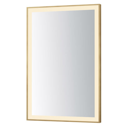 ET2 Lighting Framed 1 Light LED 24" Mirror, Gold