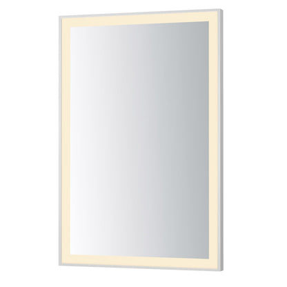 ET2 Lighting Framed 1 Light LED 24" Mirror, Satin Nickel