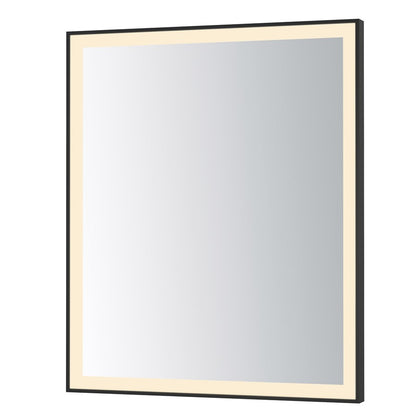 ET2 Lighting Framed 1 Light LED 30" Mirror, Black - E42093-BK