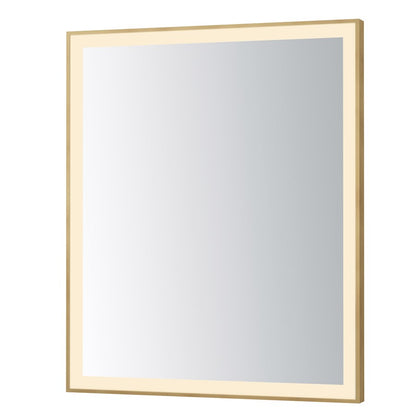 ET2 Lighting Framed 1 Light LED 30" Mirror, Gold - E42093-GLD