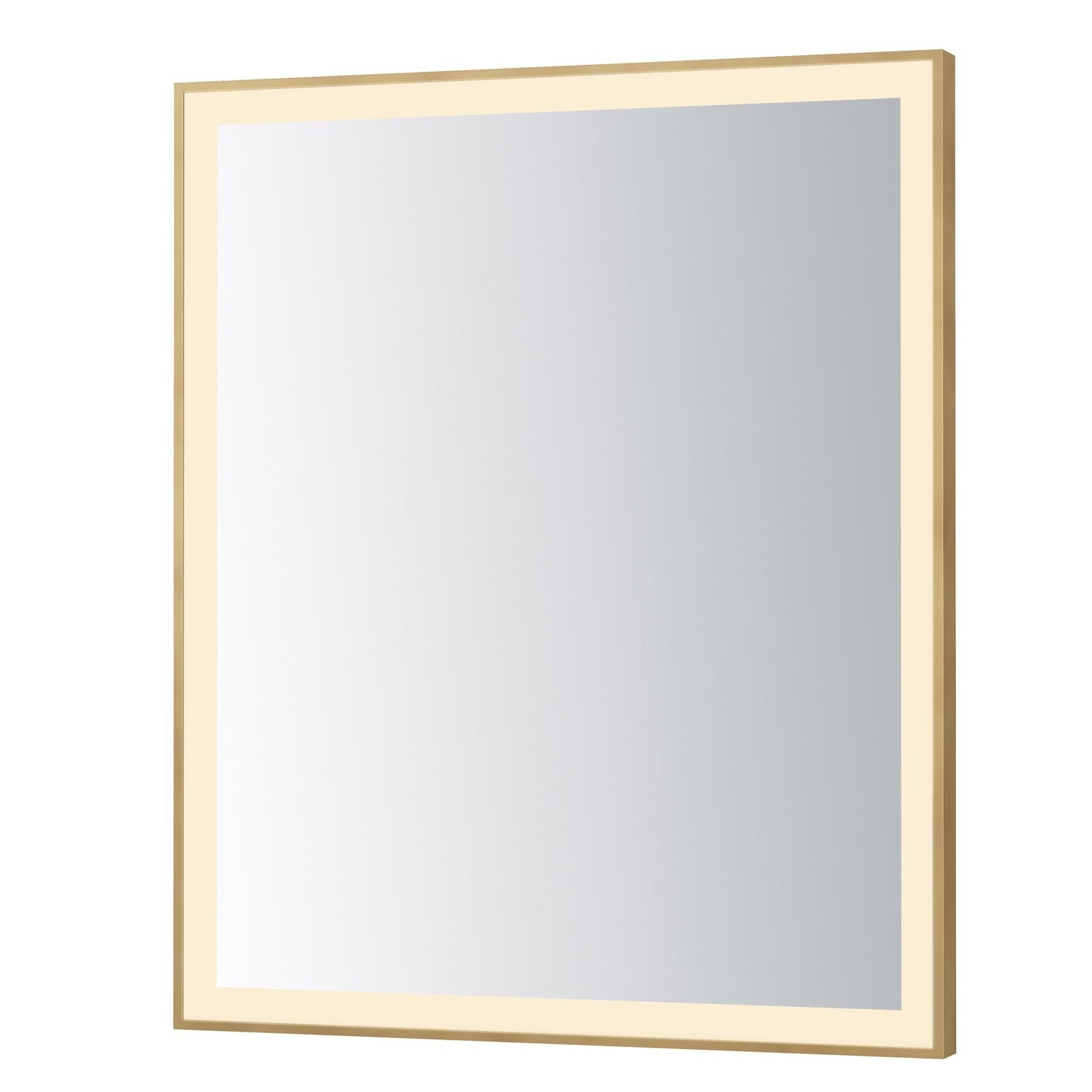 ET2 Lighting Framed 1 Light LED 30" Mirror, Gold