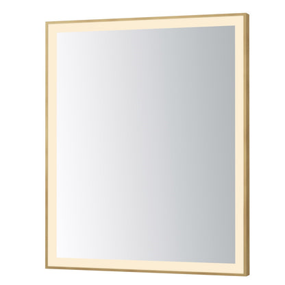 ET2 Lighting Framed 1 Light LED 30" Mirror, Gold