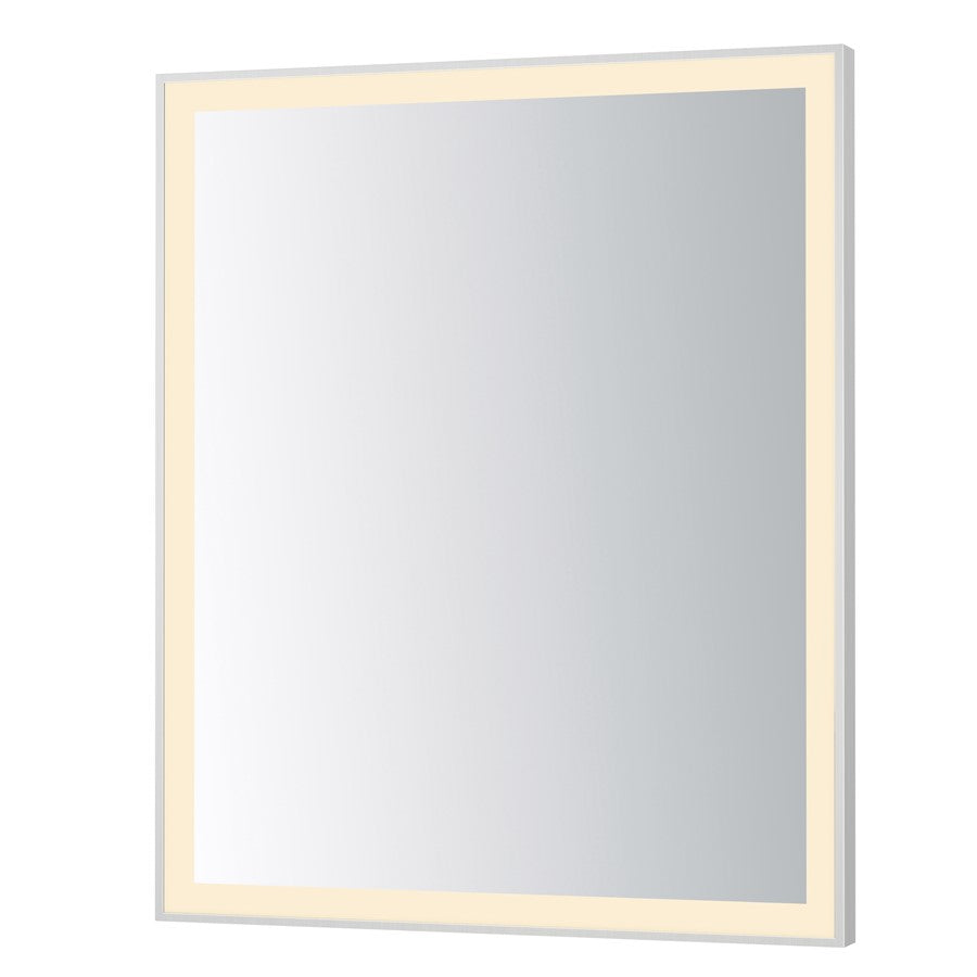 ET2 Lighting Framed 1 Light LED 30" Mirror, Satin Nickel - E42093-SN