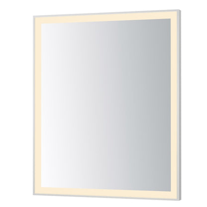 ET2 Lighting Framed 1 Light LED 30" Mirror, Satin Nickel - E42093-SN