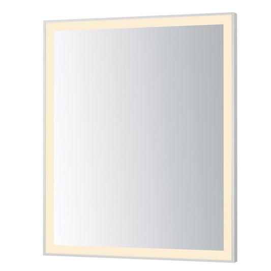 ET2 Lighting Framed 1 Light LED 30" Mirror, Satin Nickel - E42093-SN