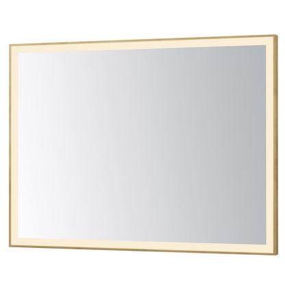 ET2 Lighting Framed 1 Light LED 48" Mirror, Gold