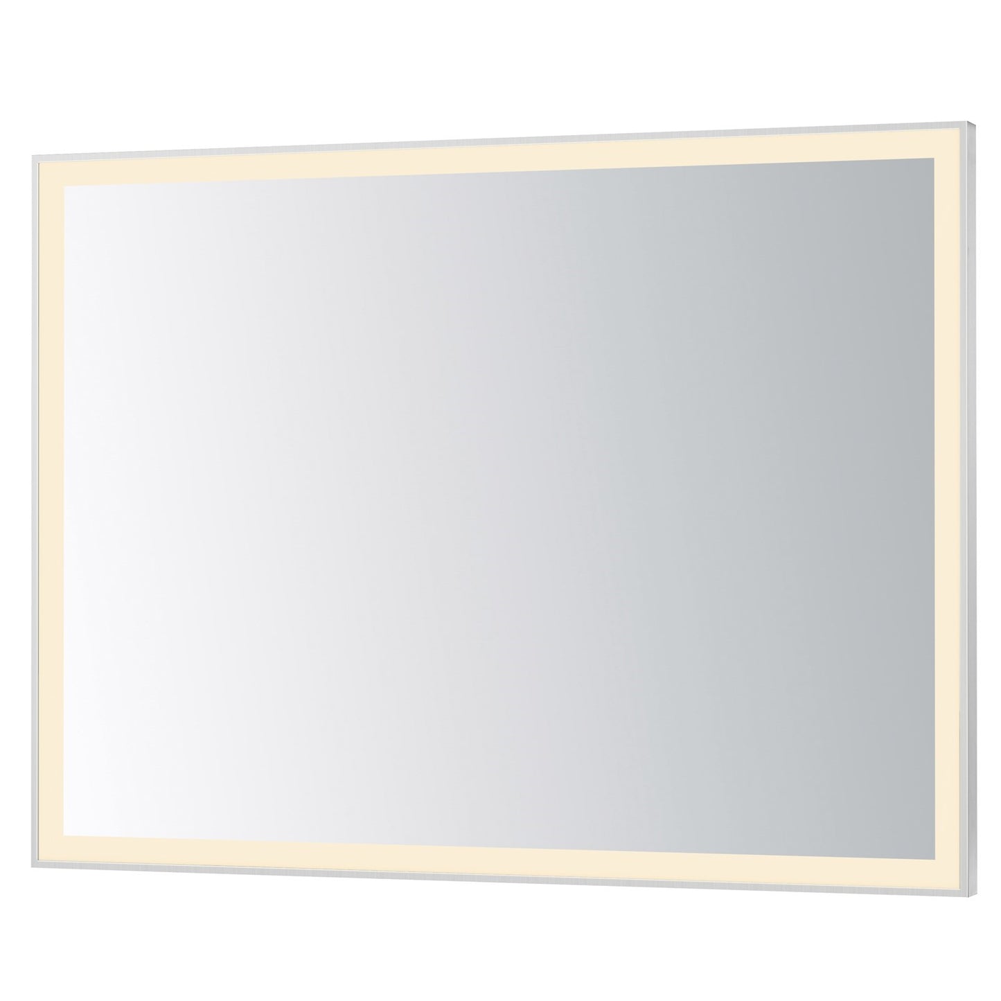 ET2 Lighting Framed 1 Light LED 48" Mirror, Satin Nickel