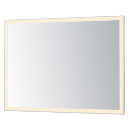 ET2 Lighting Framed 1 Light LED 48" Mirror, Satin Nickel
